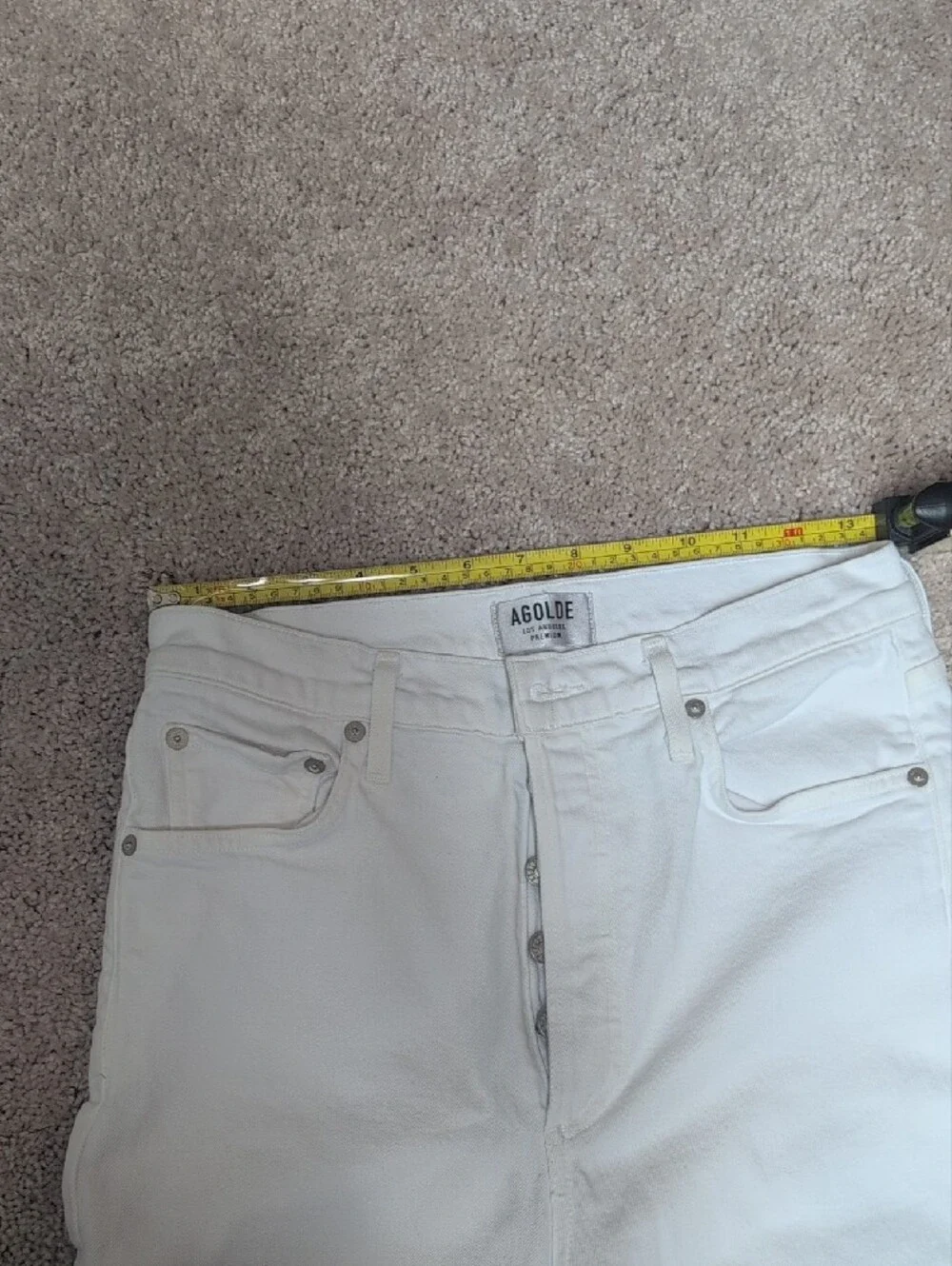 AGOLDE Slim Straight Jeans in White